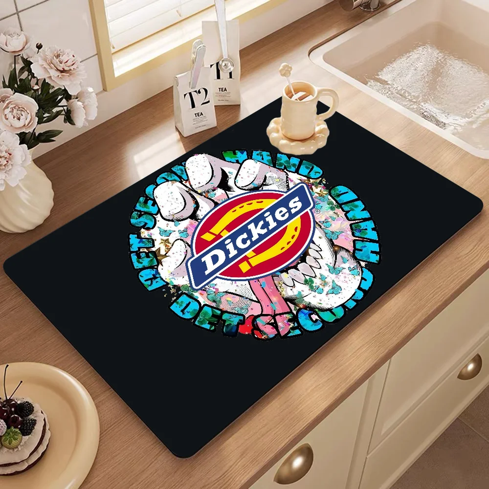 D-Dickies Kitchen Tableware Dish Drying Mats Desk Drain Pad Heat Resistant Counter Top Mat Non-slip Draining Placemat 3
