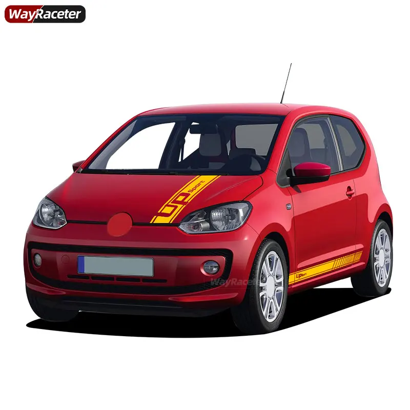 3 Pcs Auto Haube Aufkleber Racing Sport Tür Side Stripes Rock Aufkleber Für  Volkswagen VW UP GTI Kreuz E-up Zubehör