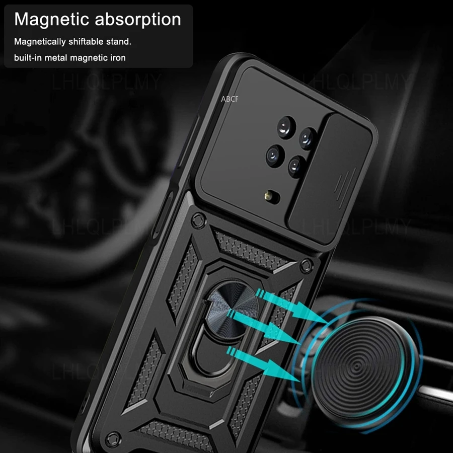 Ultimate Camera Protection Phone Armor Case with Hybrid Ring Back Cover