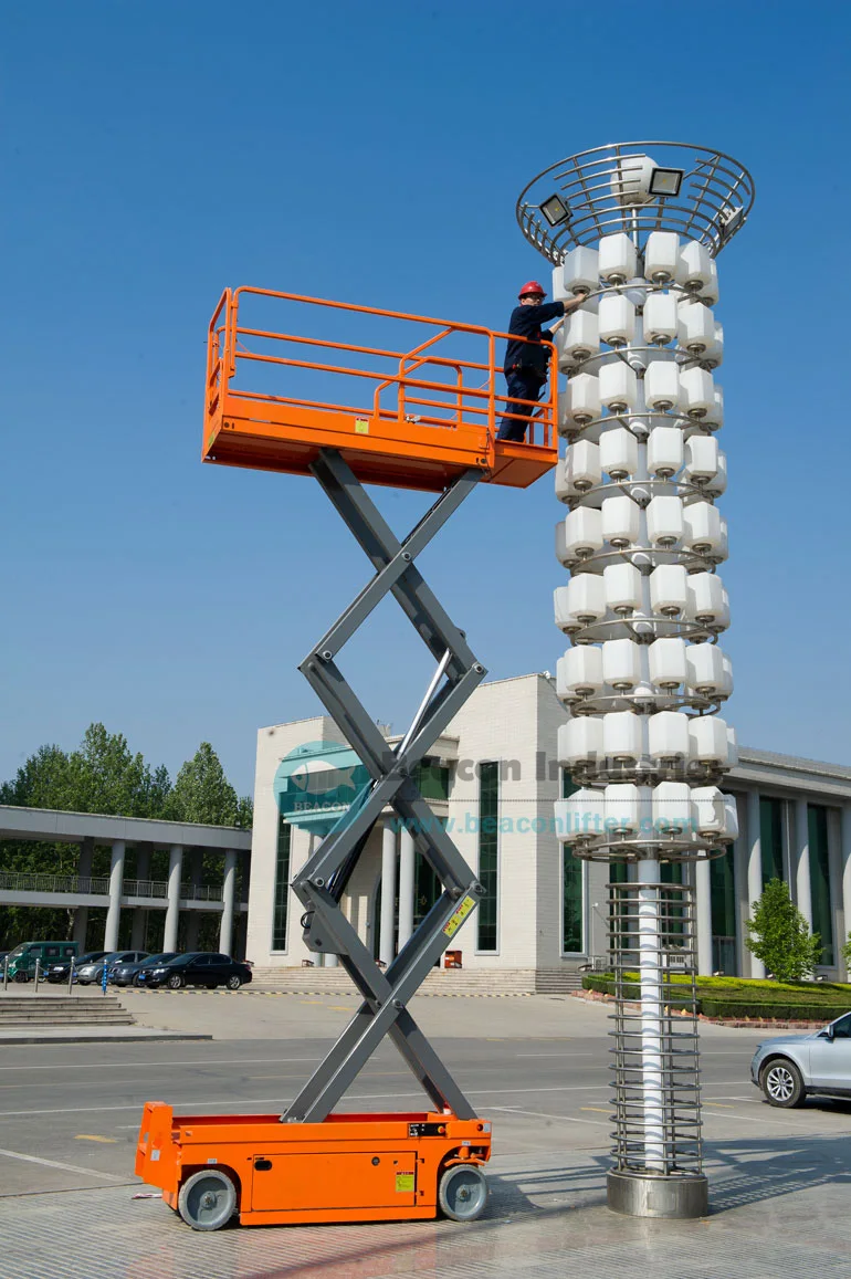 CE 6m 12m man lifting automatic scissor lift hydraulic Scaffolding self propelled scissor lift for cleaning and repairing