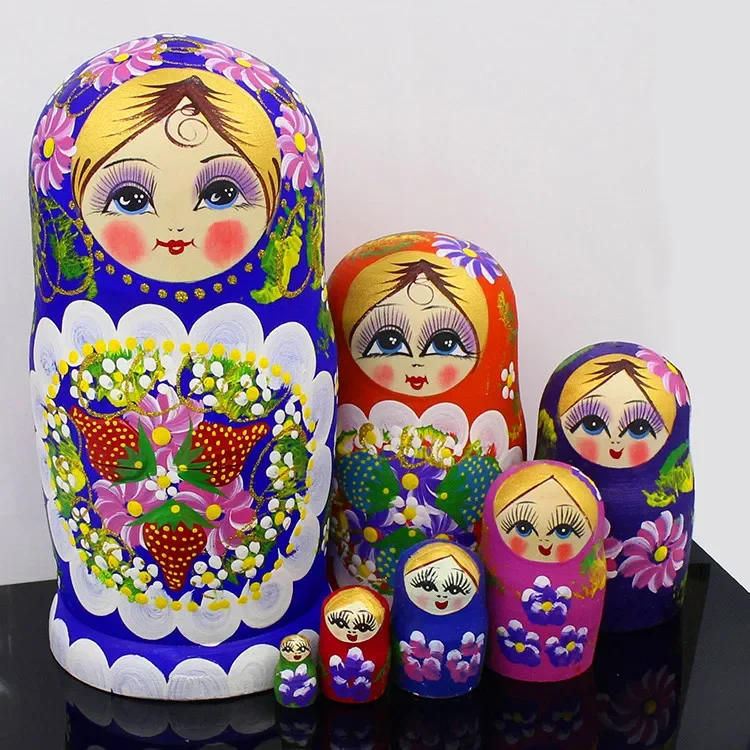 

7-слойные хроматические русские куклы ручной работы, 20 см, Матрешка, куклы, украшение для дома, подарок, русская кукла