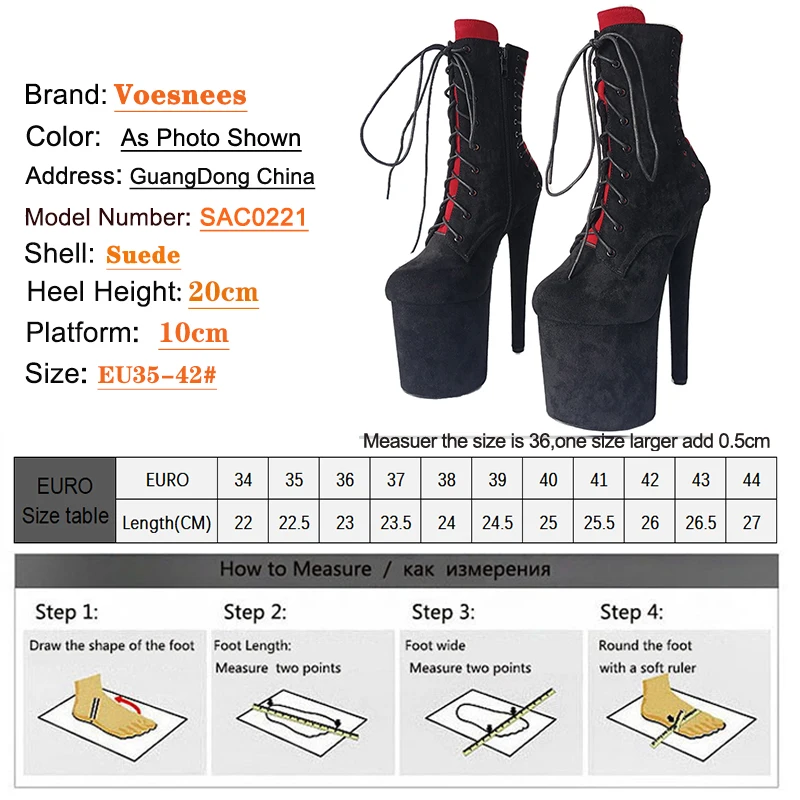 New Women's Ankle Boots Mixed Colors Thin Heels Suede Platform Pole Dancing Boots 8 Inch High-heeled Strappy T-show Model Shoes