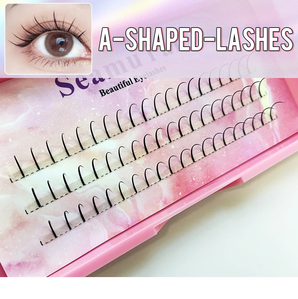 

Wispy Spikes Manga Eyelash A/M Shape Spikes Eyelash Fish Tail Cluster Eyelash Korea PBT High Quality Natural Cluster Lashes