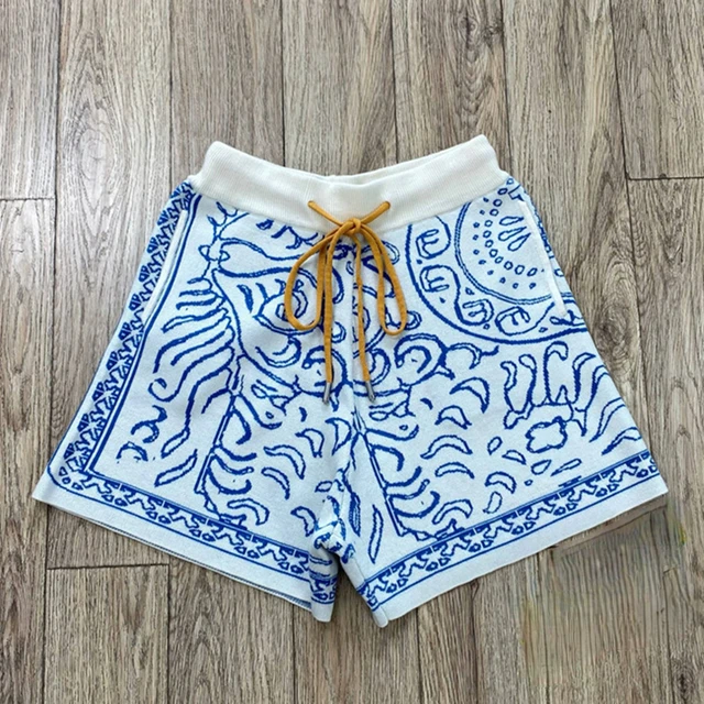 Rhude: Blue Bandana Shorts