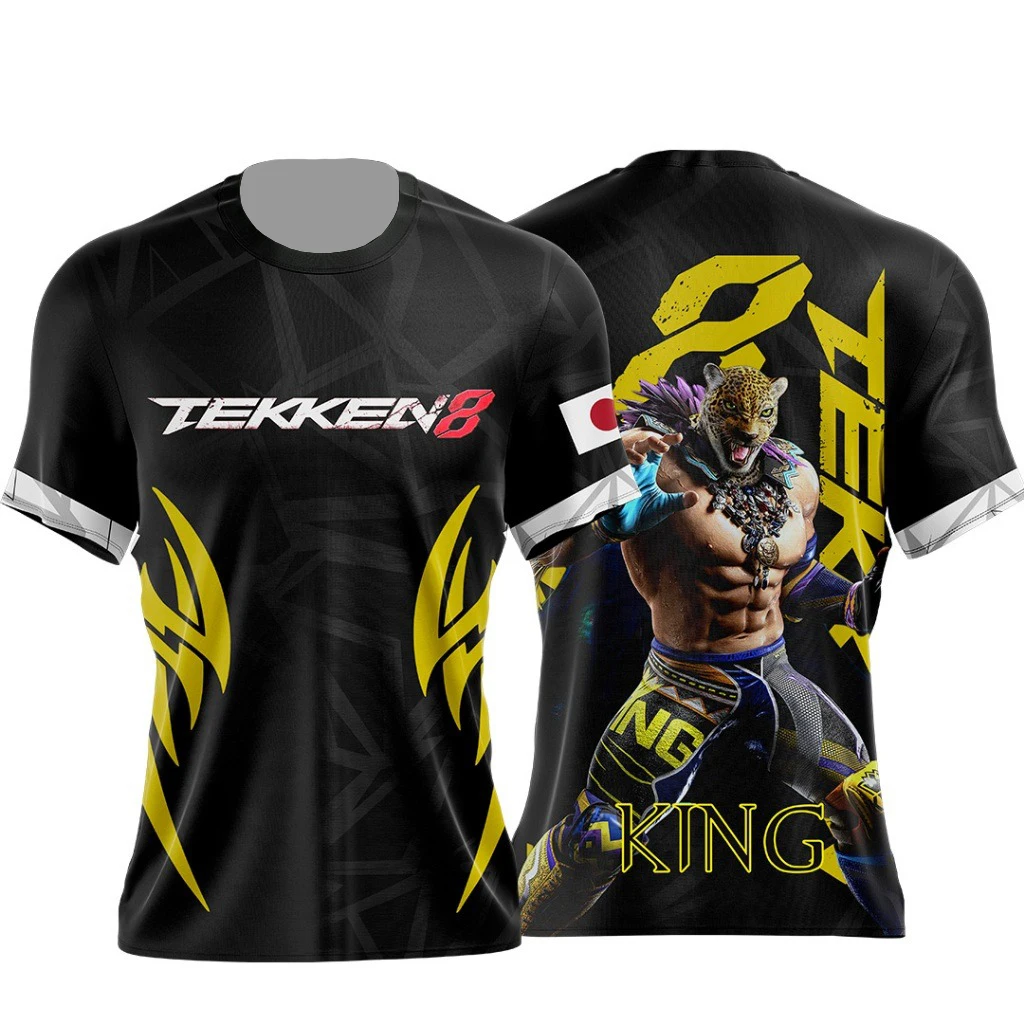Bandai Tekken 8 Jin Kazama 3D Schnelltrocknendes T-Shirt für Männer, Frauen, Kinder, Sommer, Sport, Spiel, T-Shirt, Sommer, Outdoor, Familienkleidung – Detail 13