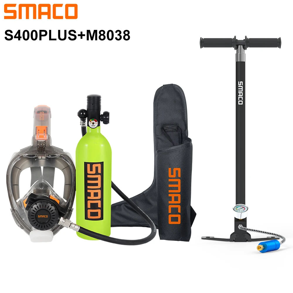 SMACO Scuba Diving Tank/Equipment Set Snorkeling Mask Scuba Cylinder