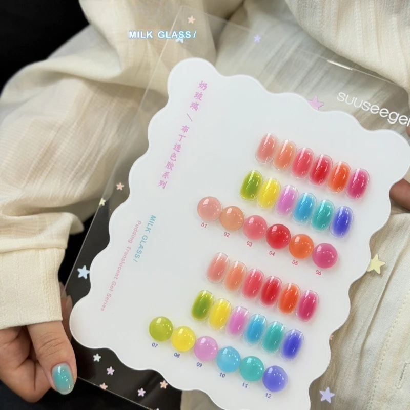 12개입 15ml 봄/여름 젤리 도파민 젤 네일 폴리쉬 인기 컬러 UV LED 경화 홀리데이 여성용 선물 네일 살롱 DIY 키트