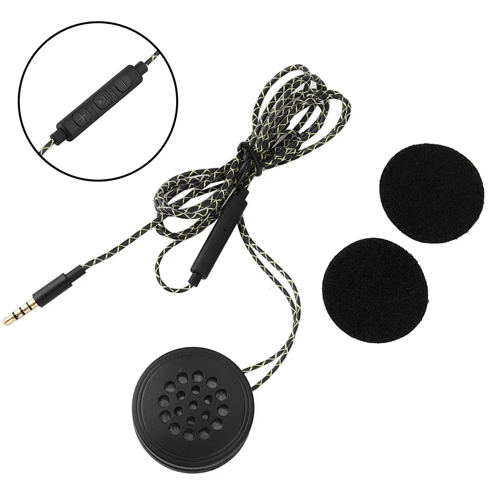 무료 통화 헬멧 헤드셋, MP3 컴퓨터 장비용, TPE 블랙 케이블 길이 1.2m 직경 3.5mm, 1pc