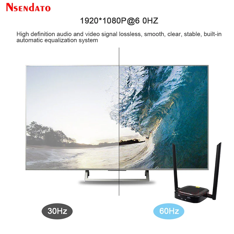 Wireless HDMI Video Transmitter and Receiver Kit 200M 1080P 60Hz HDMI Wireless Audio Video Extender adapter For TV PC Monitor