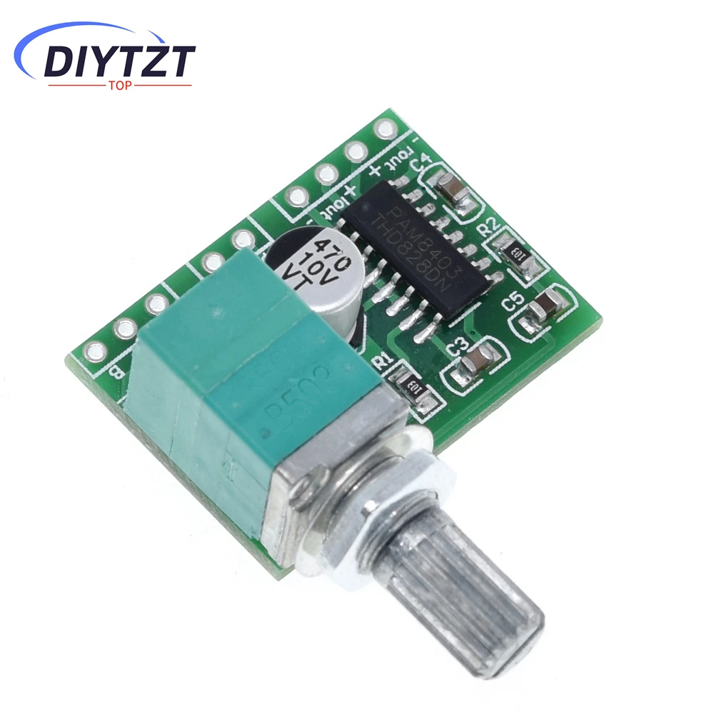DIYTZT PAM8403 슈퍼 미니 디지털 앰프 보드 2*3W 5W 클래스 D 디지털 2.5V 5V 소형 스테레오 앰프 앰프 보드