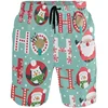 3D Christmas Tree Xmas Reindeer Printed Snowflake Santa Claus Short Pants y2k Board Shorts Summer Swimsuit Cool Surf Swim Trunks 6