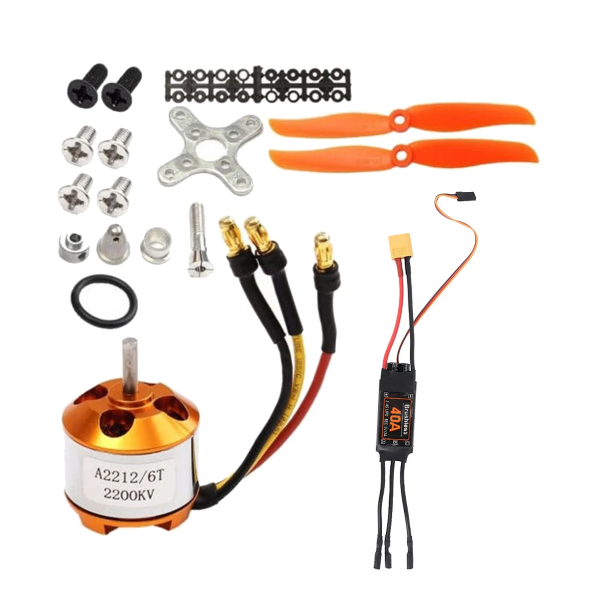 

Двигатель 2212 2200KV + 40A ESC + 6035 пропеллер + протектор пропеллера, комплект электродвигателя для радиоуправляемого самолета