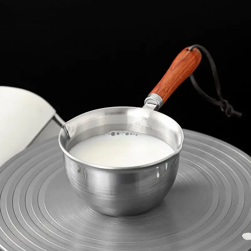 New Stainless Steel Small Cooking Pot with Dual Pour Spout Hot Oil