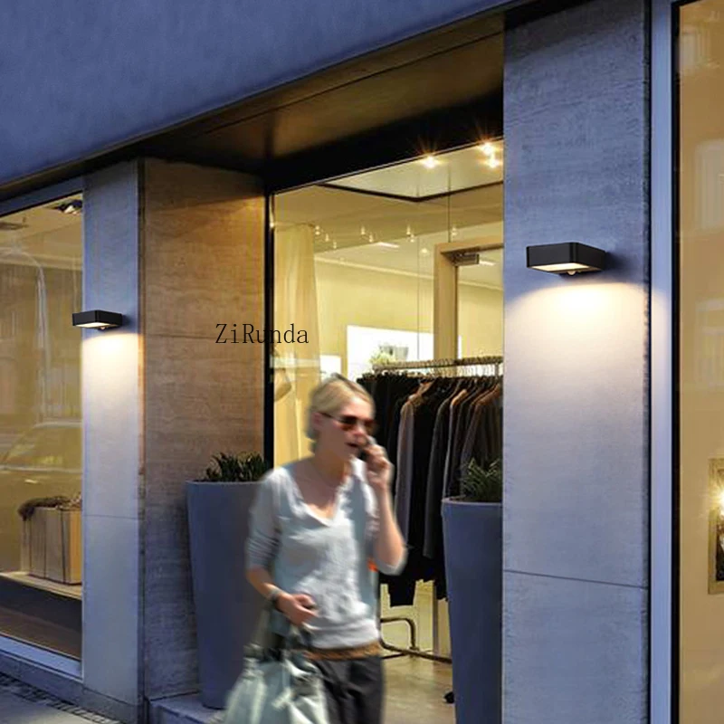 Outdoor waterproof rotatable wall lamp villa courtyard wall washer Nordic modern simplicity
