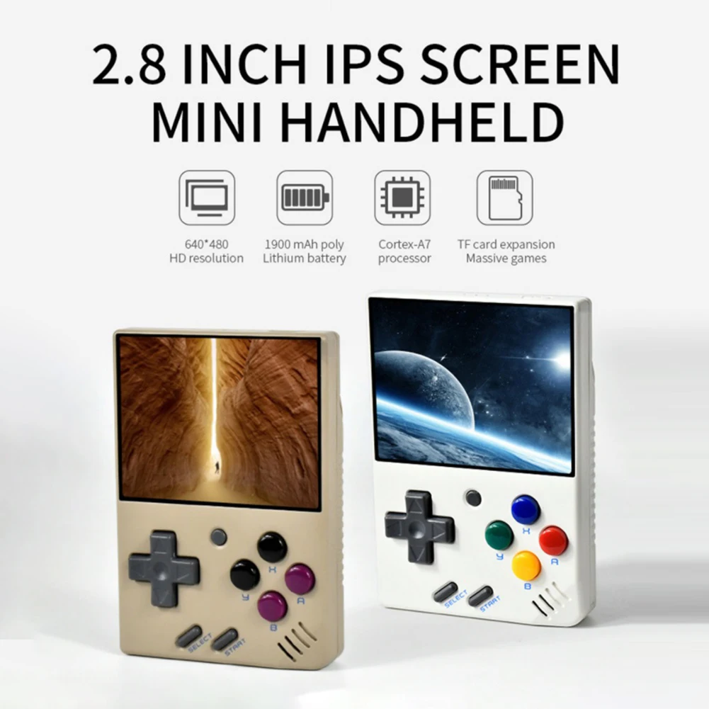 Miyoo Mini 2.8 Inch IPS Screen Retro Video Gaming Console Open Source 1.2G Portable Handheld Game Players for FC GBA PS Kid Gift