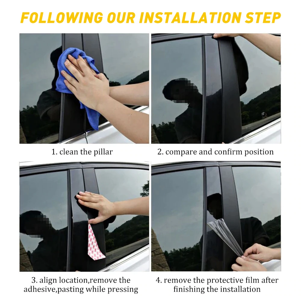 Door Window Pillar Post Covers Trim for Honda Civic 10Th Car Door Pillar Sticker Styling Accessories