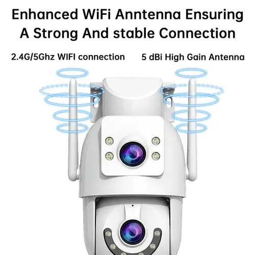 Jooan 4K 8MP HD Wifi PTZ Camera Outdoor 5G Wifi Dual Lens Security IP Cameras 5X Zoom AI Tracking ONVIF CCTV Surveillance Camera - Image 3