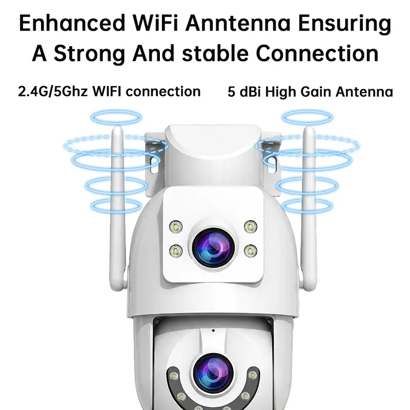 Jooan 4K 8MP HD Wifi PTZ Camera Outdoor 5G Wifi Dual Lens Security IP Cameras 5X Zoom AI Tracking ONVIF CCTV Surveillance Camera - Image 3