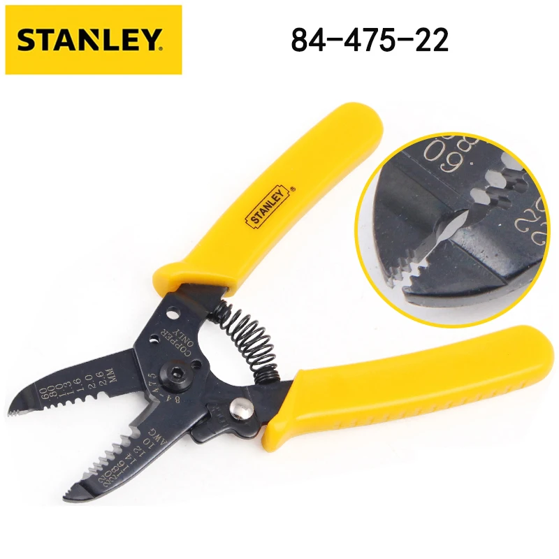 Stanley 84-475-22 Forbici Per Cavi Spelafili Multifunzionali Pinze Per Cavi Da Taglio E Pressatura Utensili Elettrici 6 Pollici