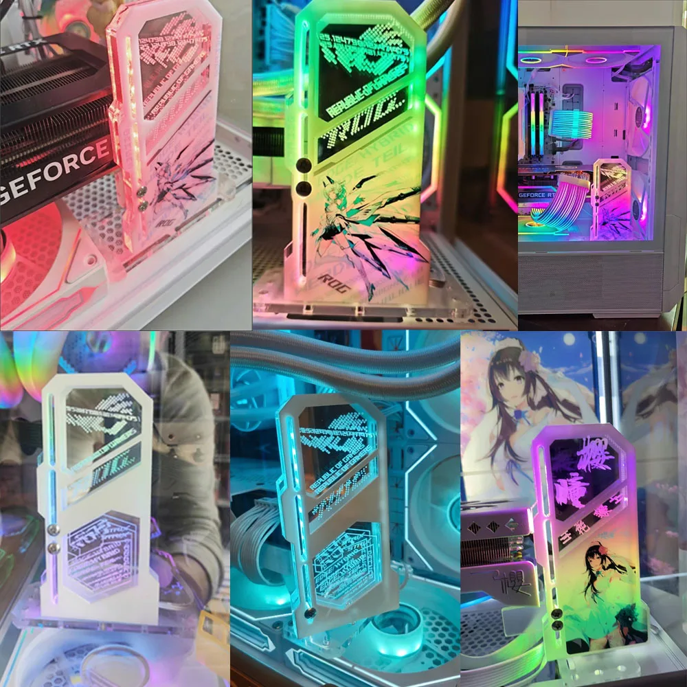DIY VGA Holder ARGB Gamer Cabinet 5090 5080 Vertical GPU