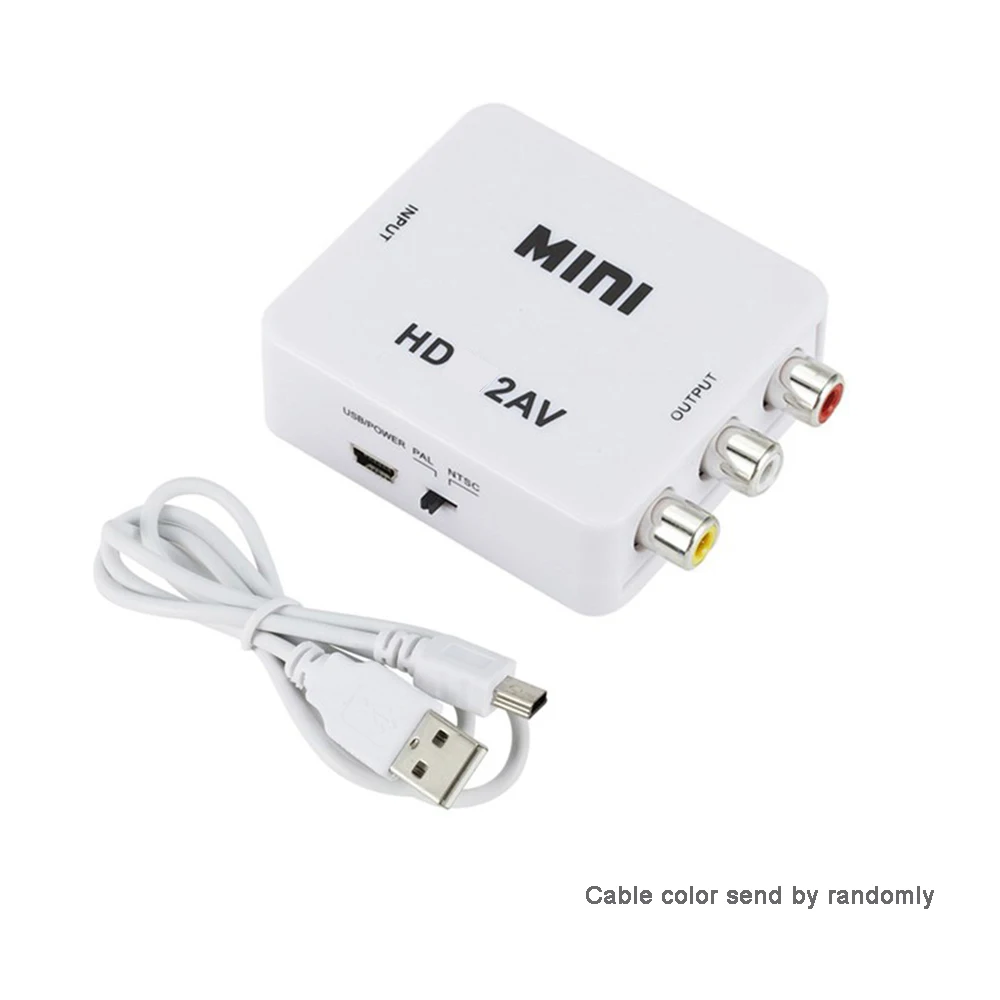 AV2 HDMI compatible RCA AV CVSB L R Video to HDMI compatible AV Scaler Adapter HD Video Converter Box 1080P Support NTSC PAL AliExpress