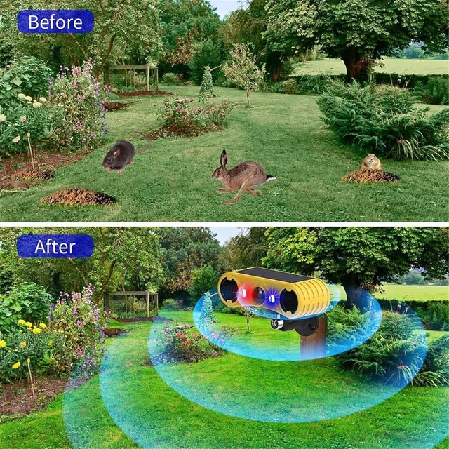 A16Q-Solar Motion Sensor Alarm, Outdoor Warning Light,13 Sounds Security Alert System Animal Repeller for Farm Yard Barn 3