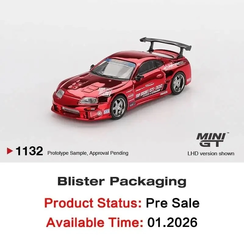 PreSale MINIGT 1132 1:64 Toyota Supra A80 Top Secret GT300