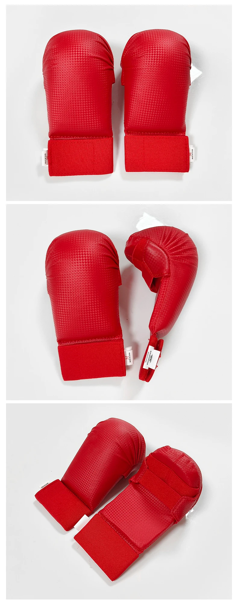 Description Picture 6 of itemNew karate gloves white Diamond PU+molded foam gloves taekwondo gloves