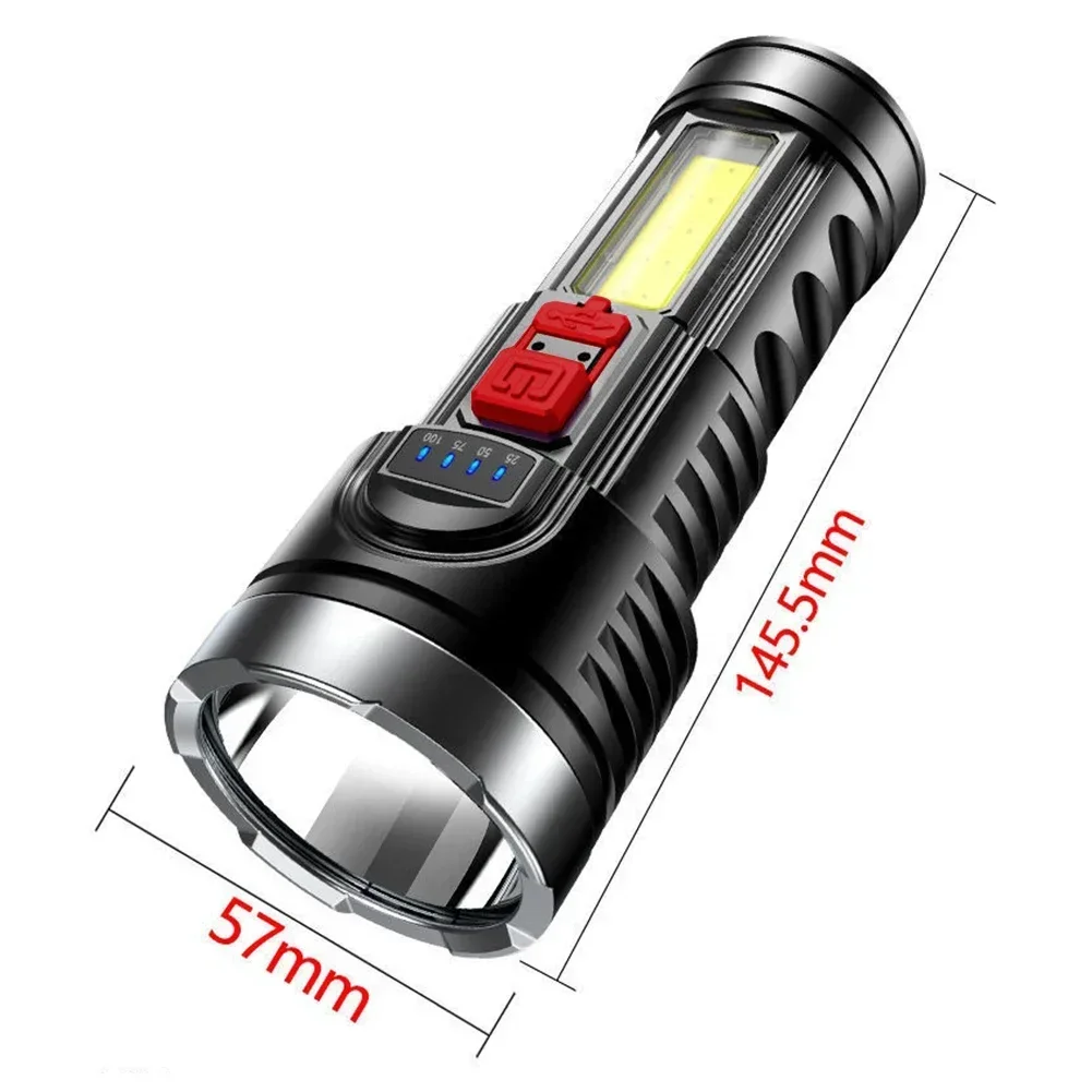 Hohe Starke Leistung Led Taschenlampen Taktische Flash Licht Taschenlampe Ultra Helle Lampe USB Lade Camping Angeln Defensa Laterne – Detail 33
