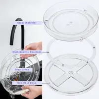 Rotating Fridge Organizer Holder Acrylic Cabinet Spice Rack Rotating Spice Rack Spinning Organizer Rotating Turntable Organizer 1