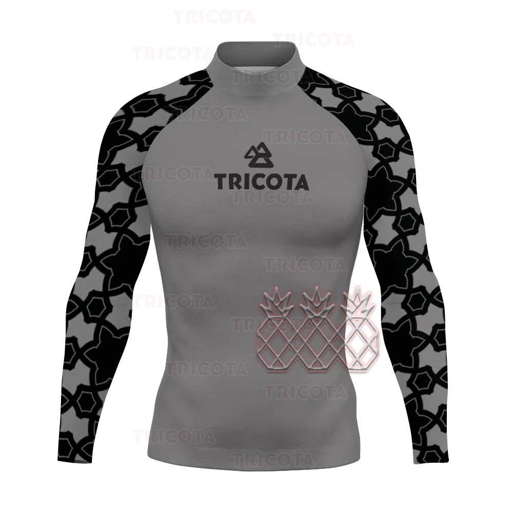 Men's Surfing Wear Swimming Diving T-Shirts Tight Long Sleeve Rash Guard Swimwear UV Protection Clothing Beach Floatsuit Tops - Image 6