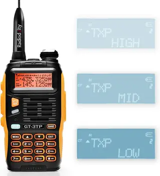 BAOFENG High Power Ham Radio Handheld GT-3TP Mark III, Dual Band 8W Two Way Radio, Long Range Rechargeable Walkie talkies 5