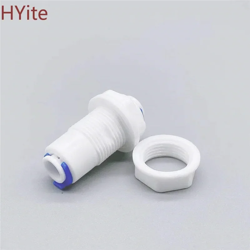 Pipe Fitting Water Pipe Fitting Hose Pipe Fitting Reverse Osmosis System Straight Bulkhead 1/4" 3/8" OD Hose Connection