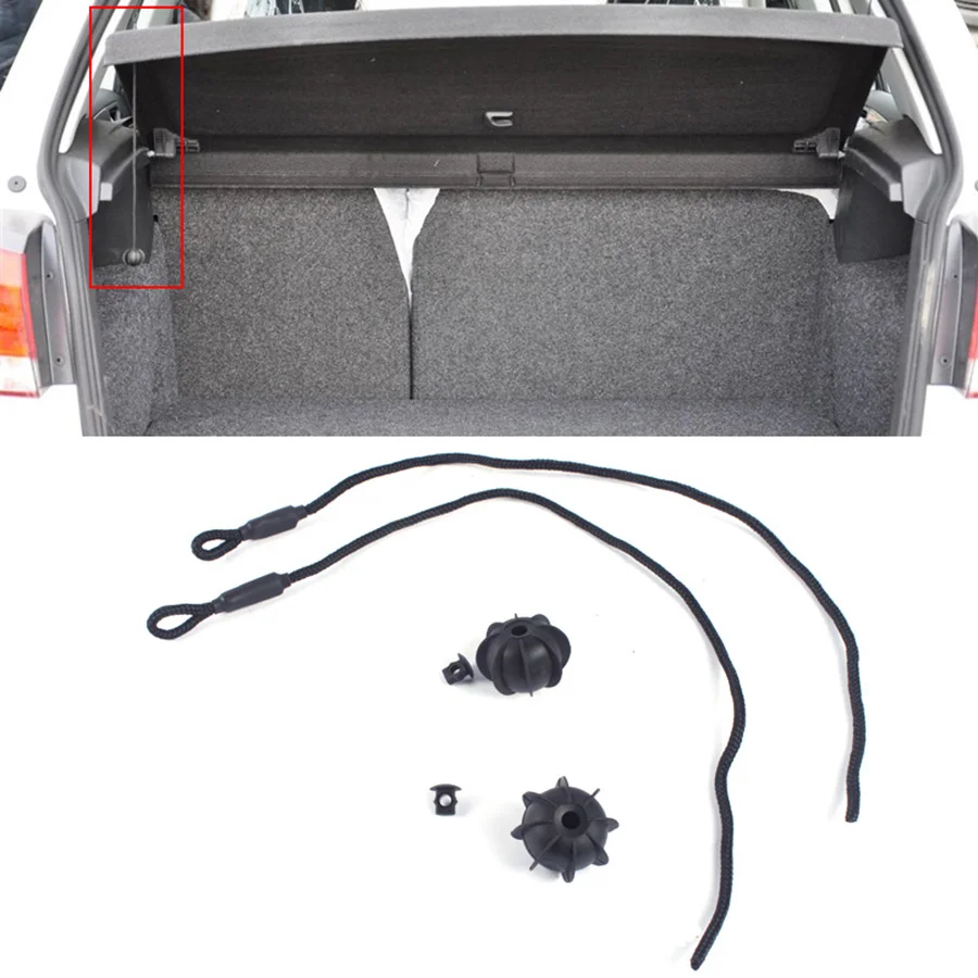 VW Golf Mk5 Mk6 Mk7 R Gti Boot Parcel Shelf String Cord Cover Strap Tailgate Trunk Car Accessories 2Pcs 1K6863447A