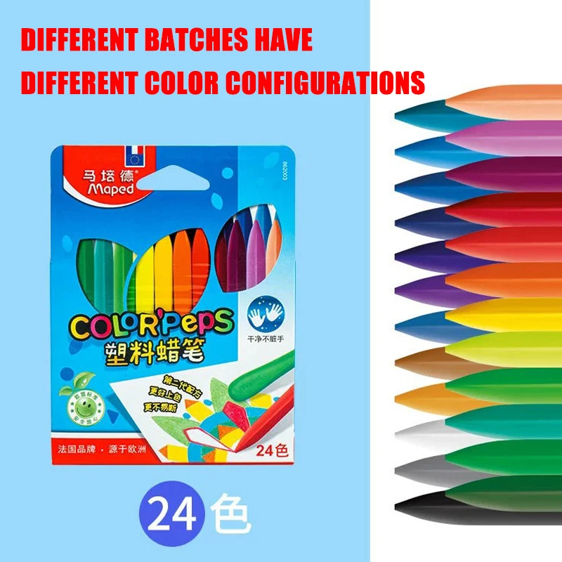 12/18/24 Colors Dual-head Pastel Colorful Crayons Triangular Crayon Set Washable and Erasable Crayon Durable Graffiti Oil Stick - 3
