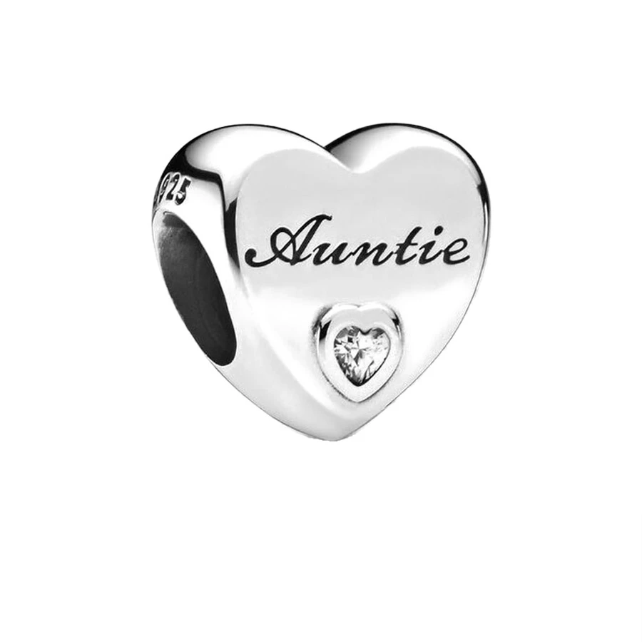 Charm Jewelry Beads Charms Silver Charm Bead Charm Bead Beads Jewelry Sterling Silver Beads Charm Sister Brother Grandma Mom Dad Family Heart Series Charm Bead Fit Original Silver 925 Pandora Bracelet DIY Jewelry Gift