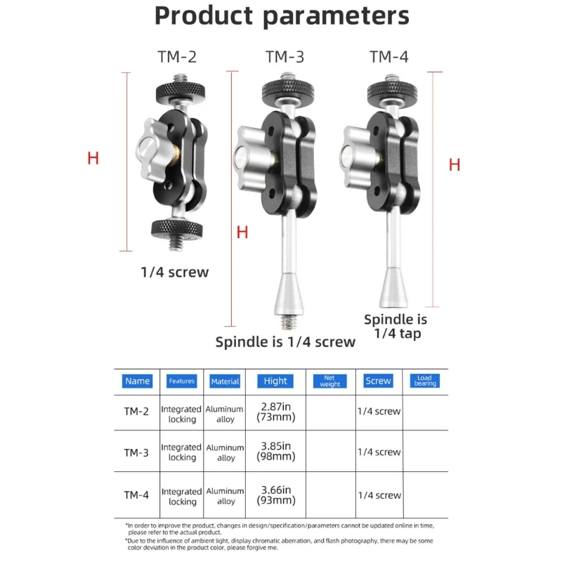 Camera Articulating Arm Aluminium Alloy Ball Magic Arm Mount 1/4 Screw action camera accessories camera accessories