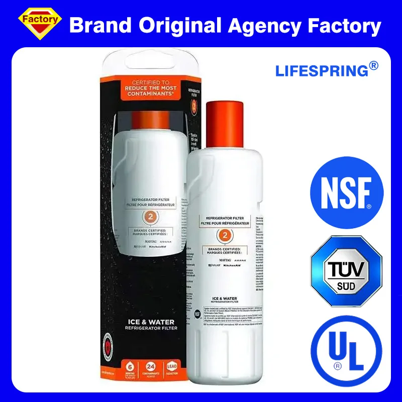 NSF Certified Brand Genuine EDR2RXD1 Refrigerator Water Filter Compatible with W10413645A W10413645 Filter2 469082 469903