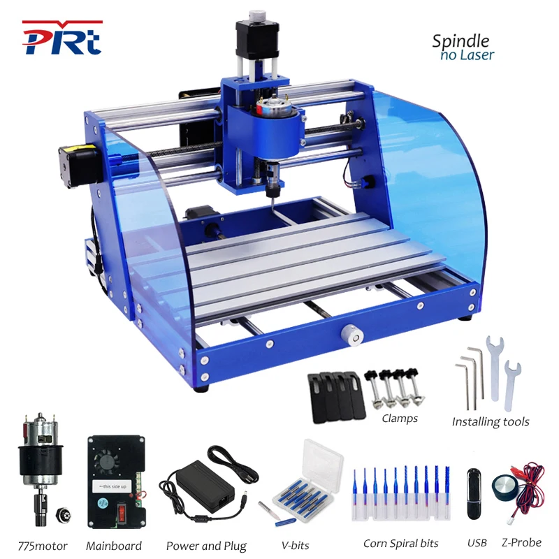 PRTCNC 3018 Pro 4040 Engraving Machine Engraver Router Carving Milling CNC Laser Mark GRBL ER11 for Wood PVC PCB Leather MDF
