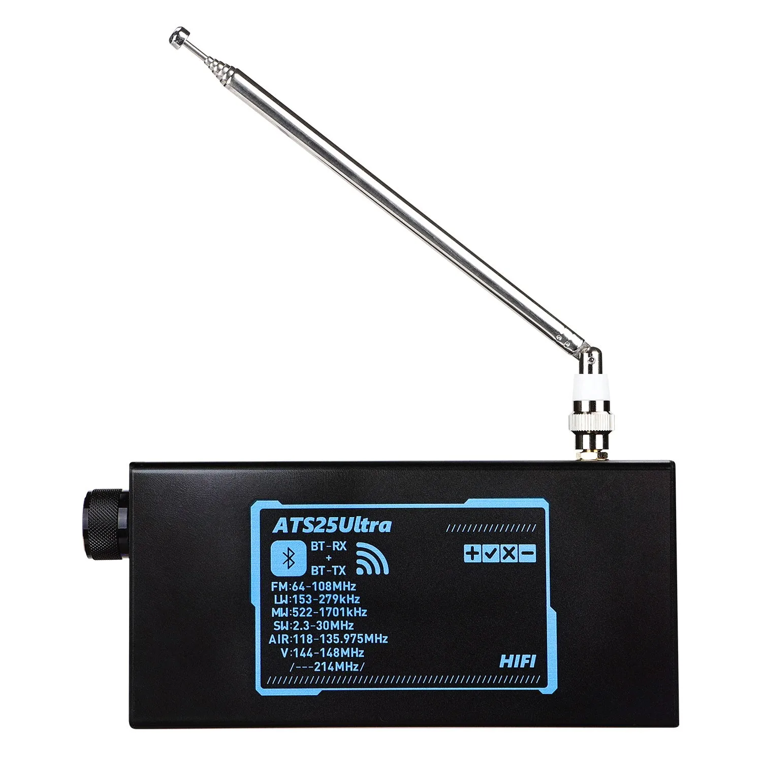 HamGeek ATS25 ULTRA FM SW SSB MW LW AIR SDR 수신기 항공 밴드 수신기, 4인치 터치스크린 탑재, 블루투스 및 와이파이 지원