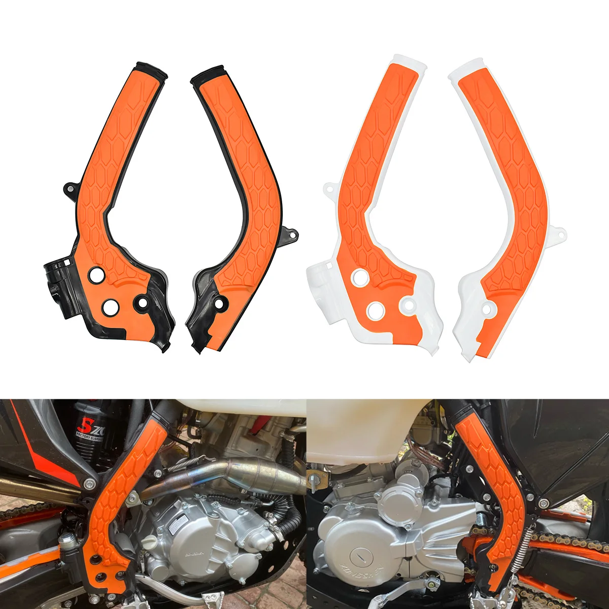 

Motorcycle X-Grip Frame Guard Protection Cover For KTM SX SXF EXC EXC-F 125-505 For Husqvarn FC FE TC TE TX 125-501 2016 - 2019
