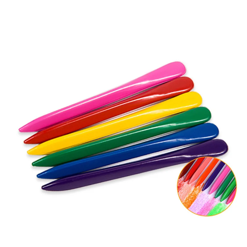 6/12 Color Triangle Crayon Safety Art Painting Colored Pencil Not Dirty Hands Crayon Student School Supplies Children's Toy Gift 3