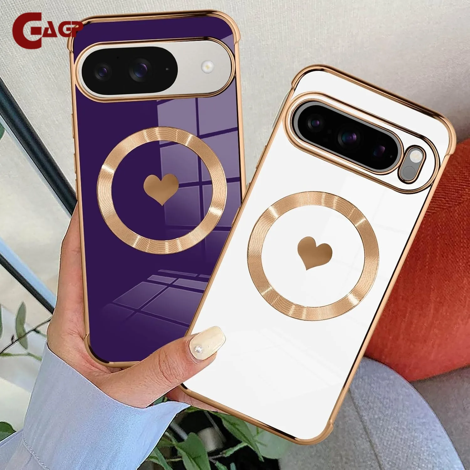 Magnetic Love Electroplating Shockproof Case