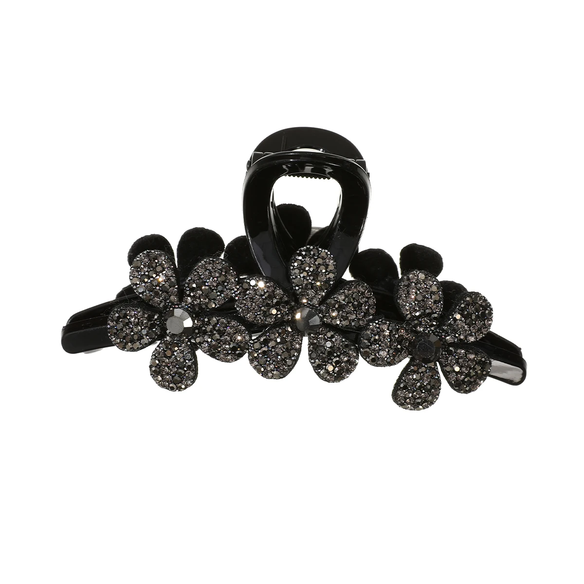 AWAYTR Women's Rhinestone Flower Hair Claw Luxury Super Sparkling Hair Clip Elegant Shark Claws Clip New Girls Headwear 2