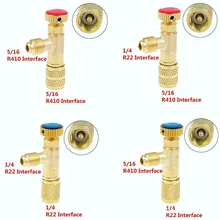 

R410A R22 Air Conditioning Refrigerant Liquid Safety Valve 1/4 "5/16" Inch Male/Famale Thread Charging Hose Valves