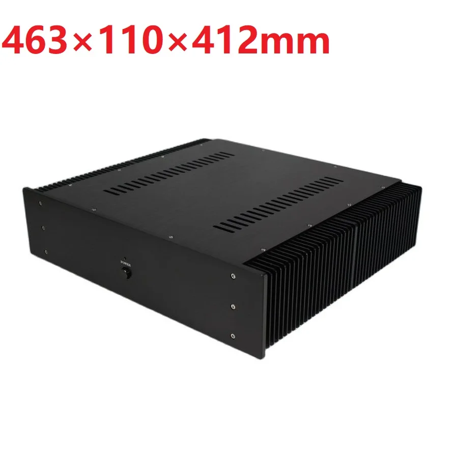 

W463 H110 L412 DAC Декодер Усилитель корпус Алюминиевый задний Класс блок питания шасси DIY чехол теплоотвод наушники PSU аудио коробка