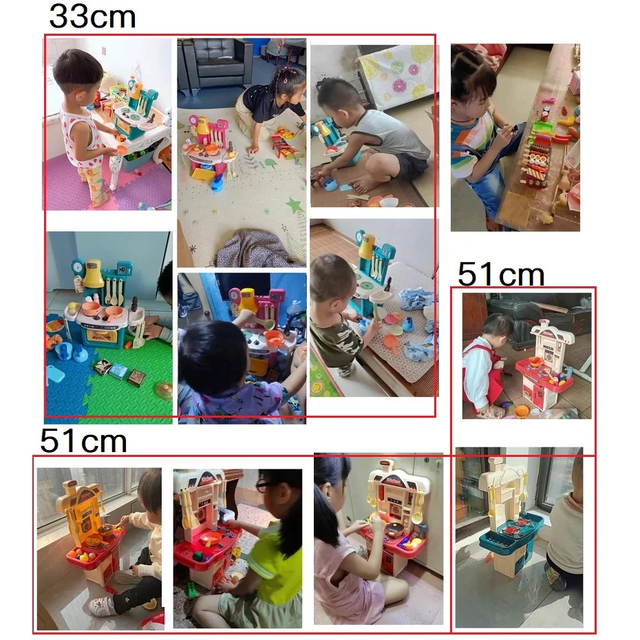 Children Kitchen Toys Furniture Simulation Dinnerware Boys Girls Kids Gift Education Play Tool Electrical Cooking Food Game 5