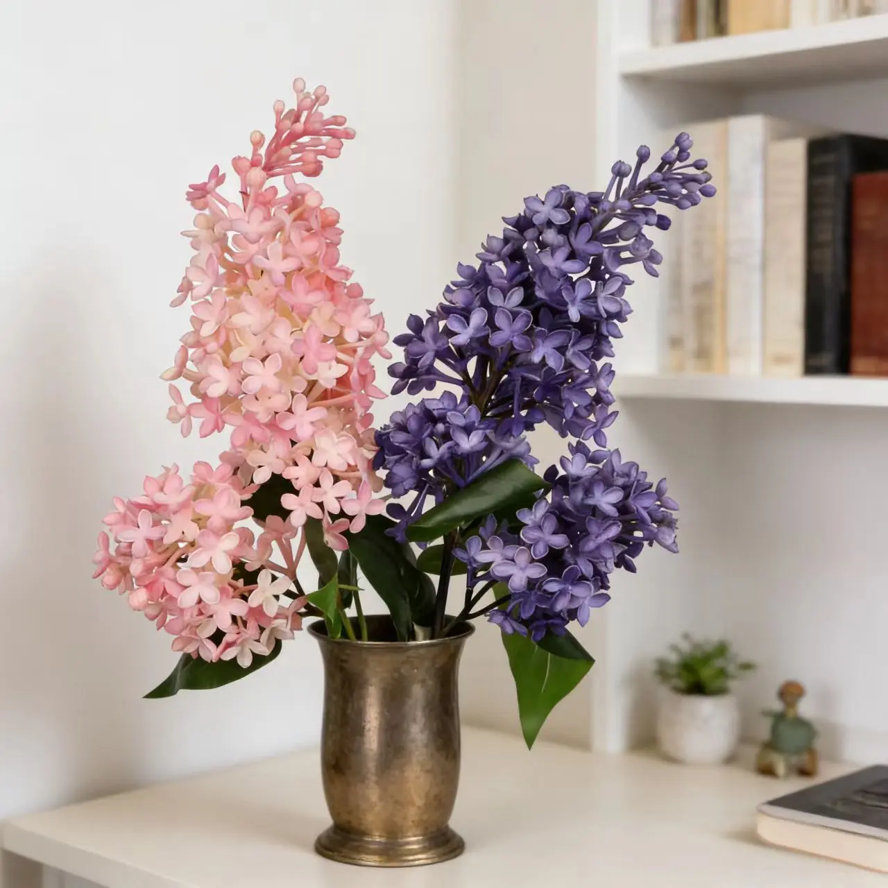 Lilac Artificial Flower Bouquet for Home and Wedding Decor