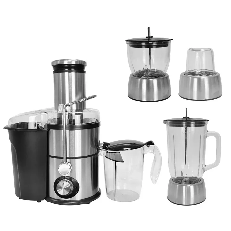 4 In 1 Stainless Steel Multifunctional Automatic Electric Juicer Blender  Carrot Fresh Fruit Juicer Mixer Grinders 4
