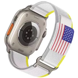 Versatile Trail Loop Watch Band Bracelet - 42mm 44mm 45mm 49mm (Flag 2)